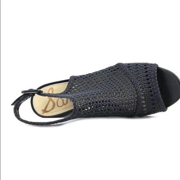 Sam Edelman Evie Woven Peep Toe Booties. Size 6 - Picture 4 of 8